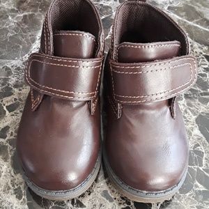Brown leather boys shoes